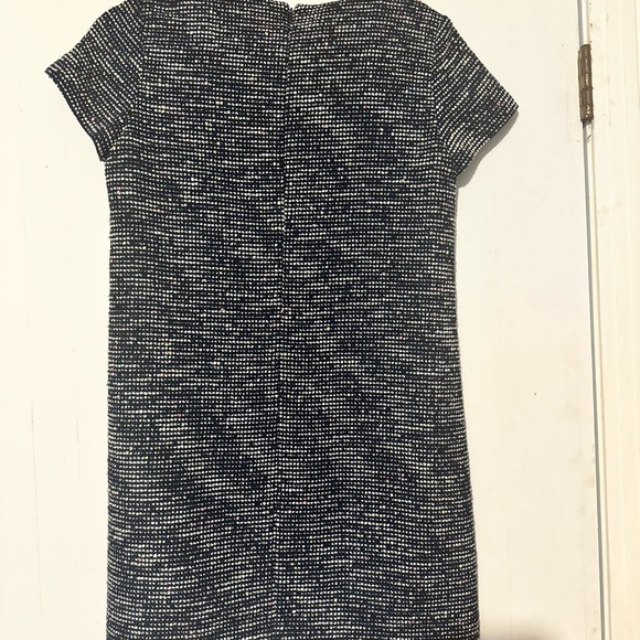 LOFT Blue and White Sheath Mini Dress Crew Neck - Picture 2 of 4